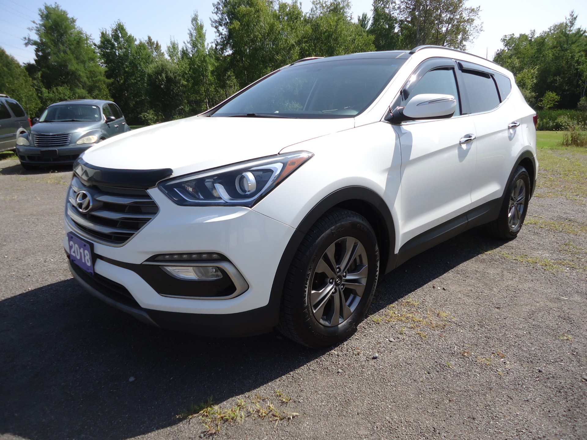 Pearl White 2018 Hyundai Santa Fe Sport SUV / Crossover  6-Speed Automatic