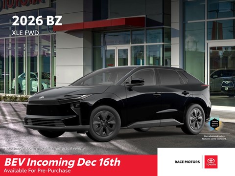 Photo of 2026 Toyota BZ XLE FWD for sale at Race Toyota in Lindsay, ON