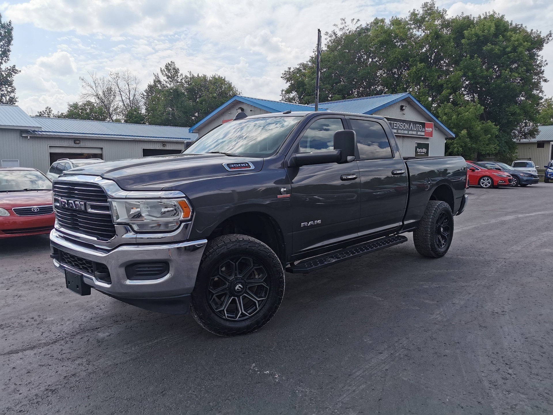 Gray (Maximum Steel Metallic Clear Coat) 2019 RAM 3500 Big Horn Crew Cab 4WD Pickup Truck Four-Wheel Drive 6-Speed Automatic