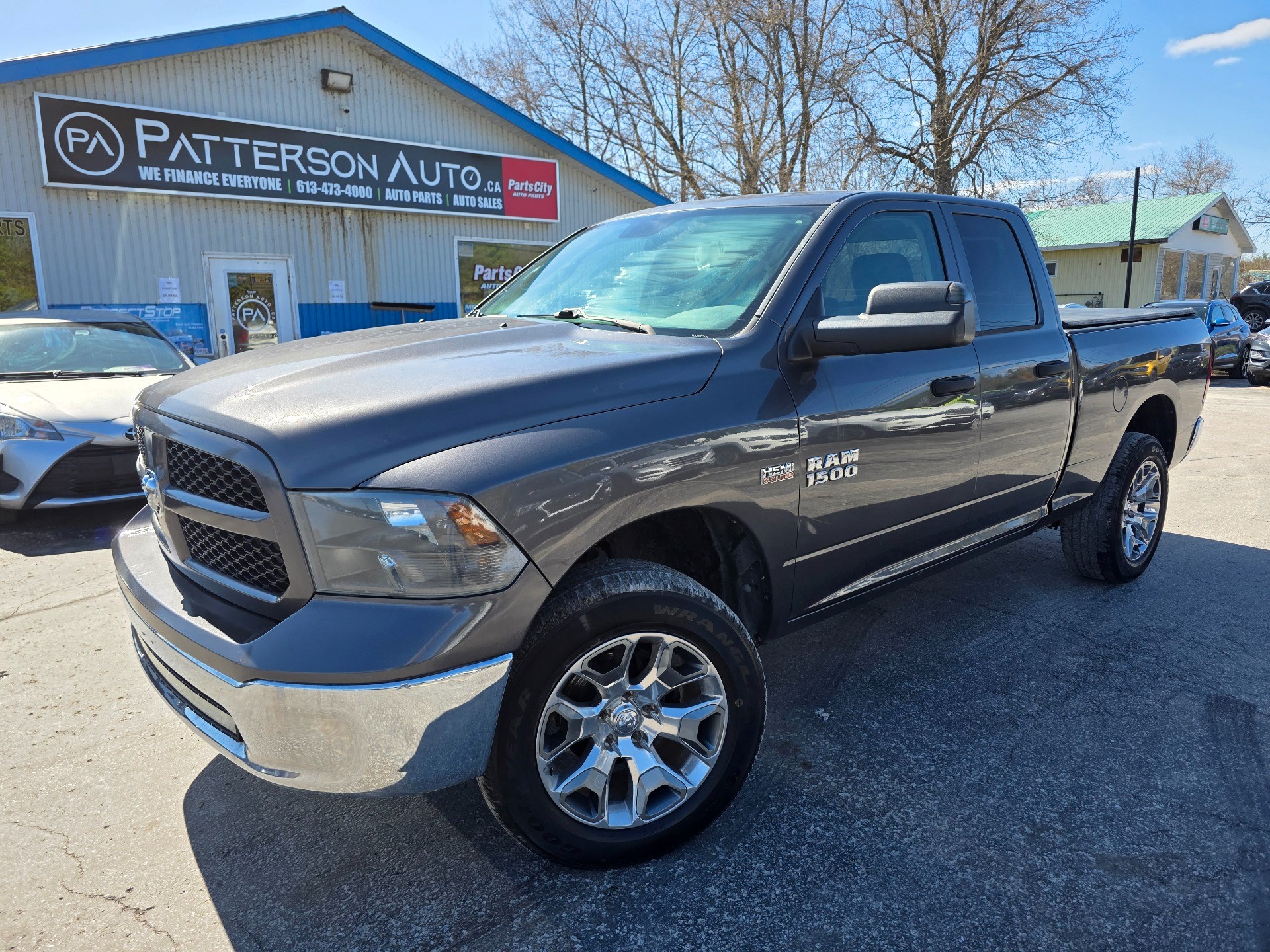 Gray (Granite Crystal Metallic Clear Coat) 2017 RAM 1500 Tradesman Quad Cab 4WD Pickup Truck Four-Wheel Drive 8-Speed Automatic