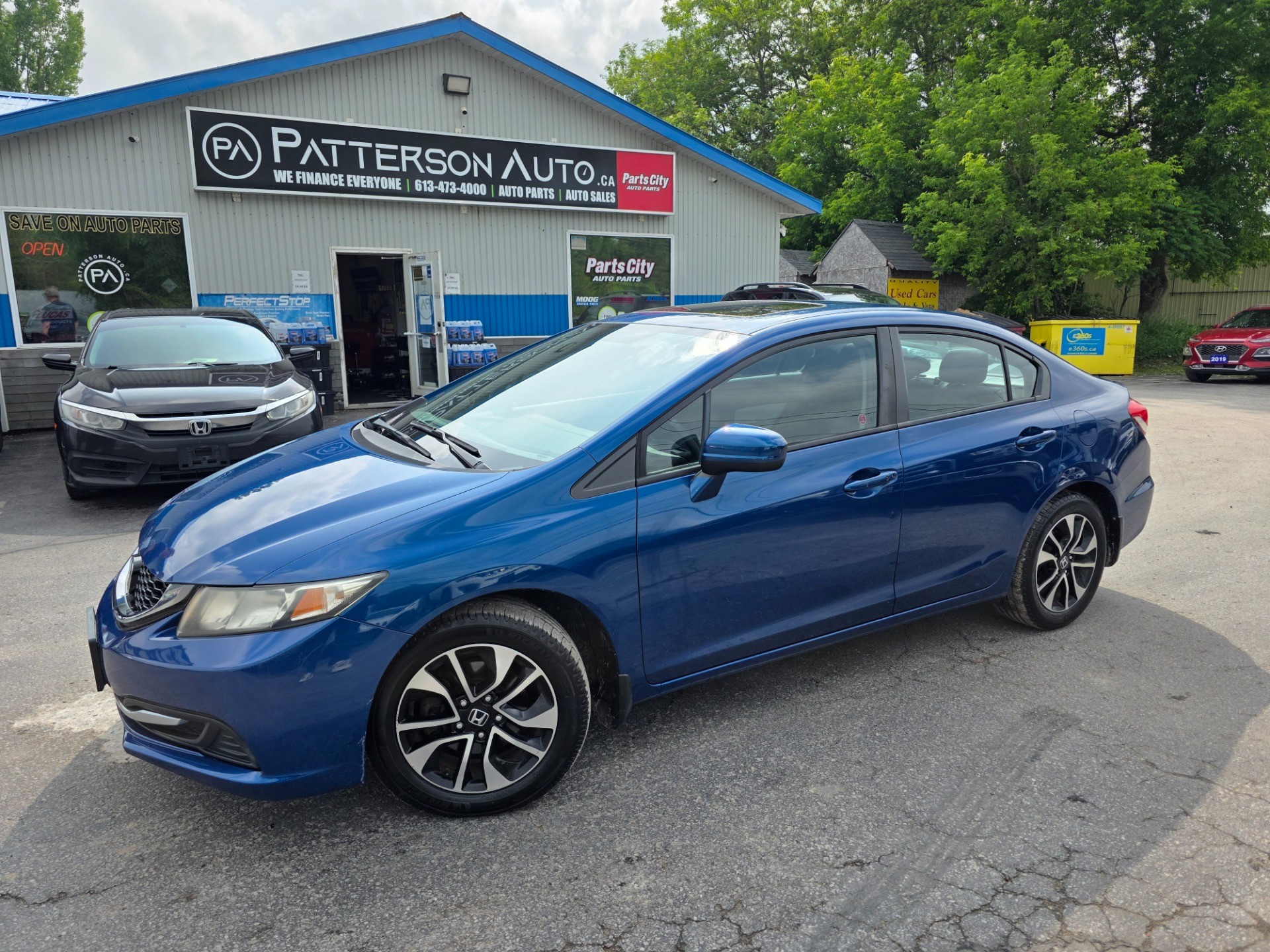 Dyno Blue Pearl 2015 Honda Civic LX Sedan Front-Wheel Drive Continuously Variable Transmission