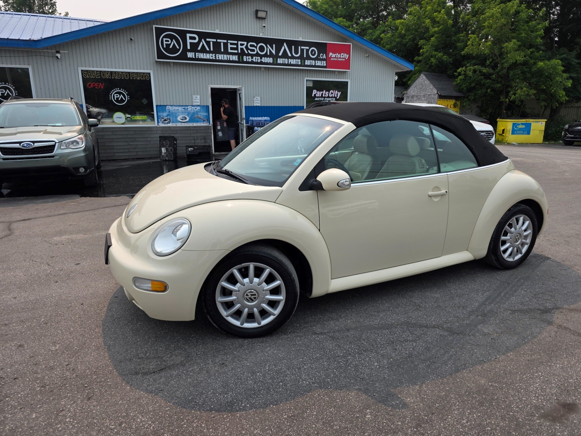 Brown (Harvest Moon Beige with Black Soft Top) 2004 Volkswagen Beetle Hatchback 5-Speed Manual