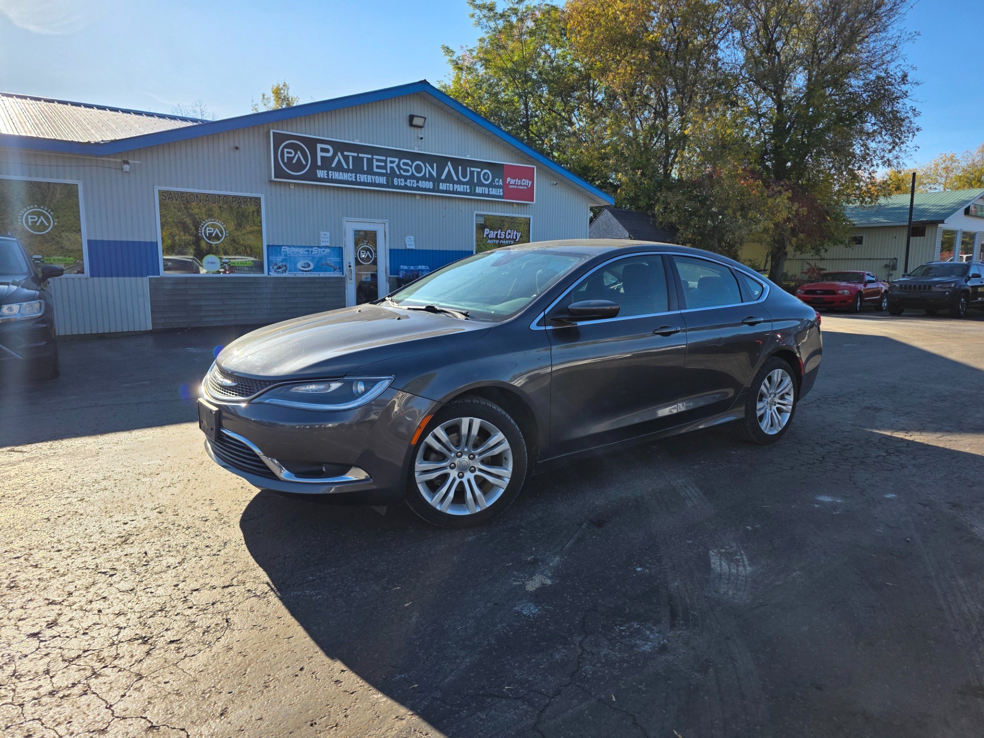 Gray 2015 Chrysler 200 Sedan Front-Wheel Drive 9-Speed Automatic