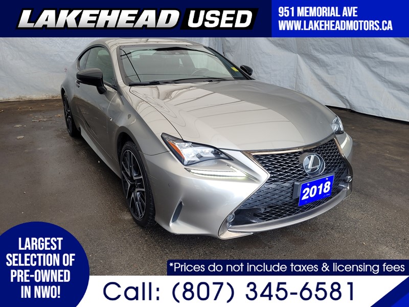 Photo of  2018 Lexus RC 350   for sale at Lakehead Motors Ltd in Thunder Bay, ON