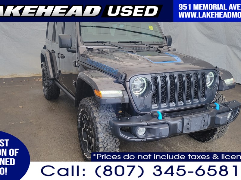 Photo of  2021 Jeep Wrangler Unlimited 4xe   for sale at Lakehead Motors Ltd in Thunder Bay, ON